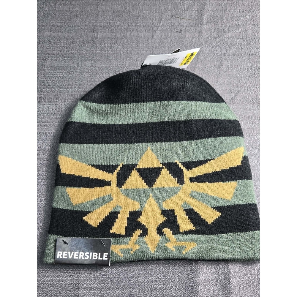 Official Nintendo The Legend of Zelda reversible knit beanie featuring the...